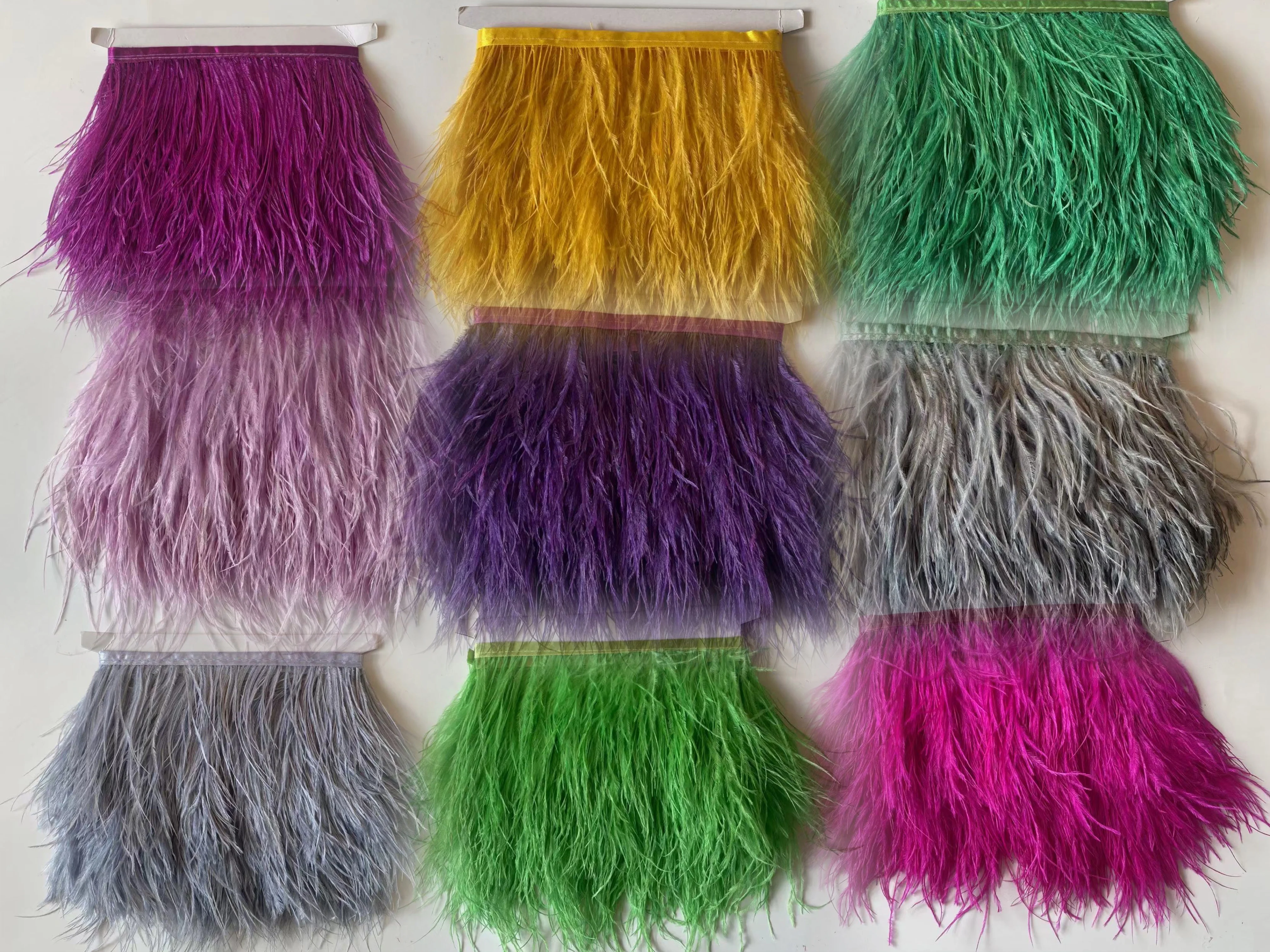Ostrich Feathers 1/5/10Meters Trim Fringe 8-10CM for Dresses Sewing Natural,craft feathers