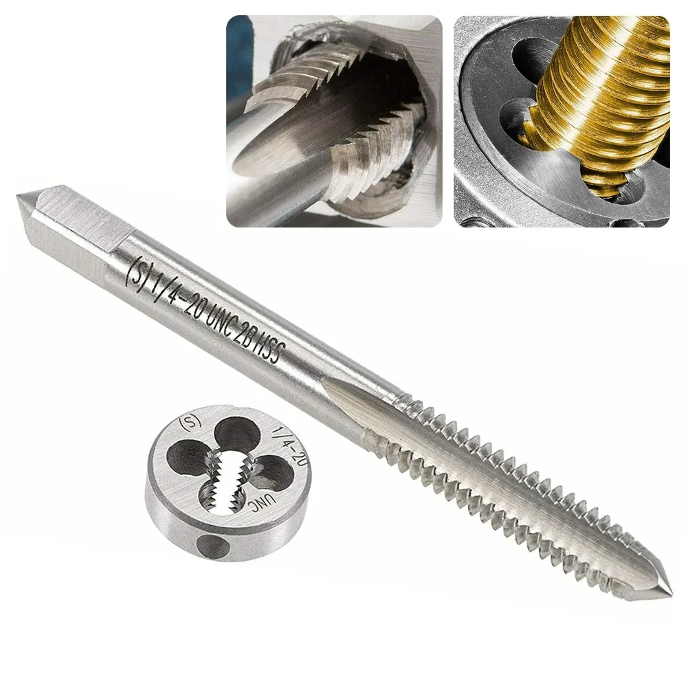 1/4"-20UNC Machine Thread Tap & Die Set HSS Right Hand Thread 1/4"-20 Screw Thread Tap Drill Die Set