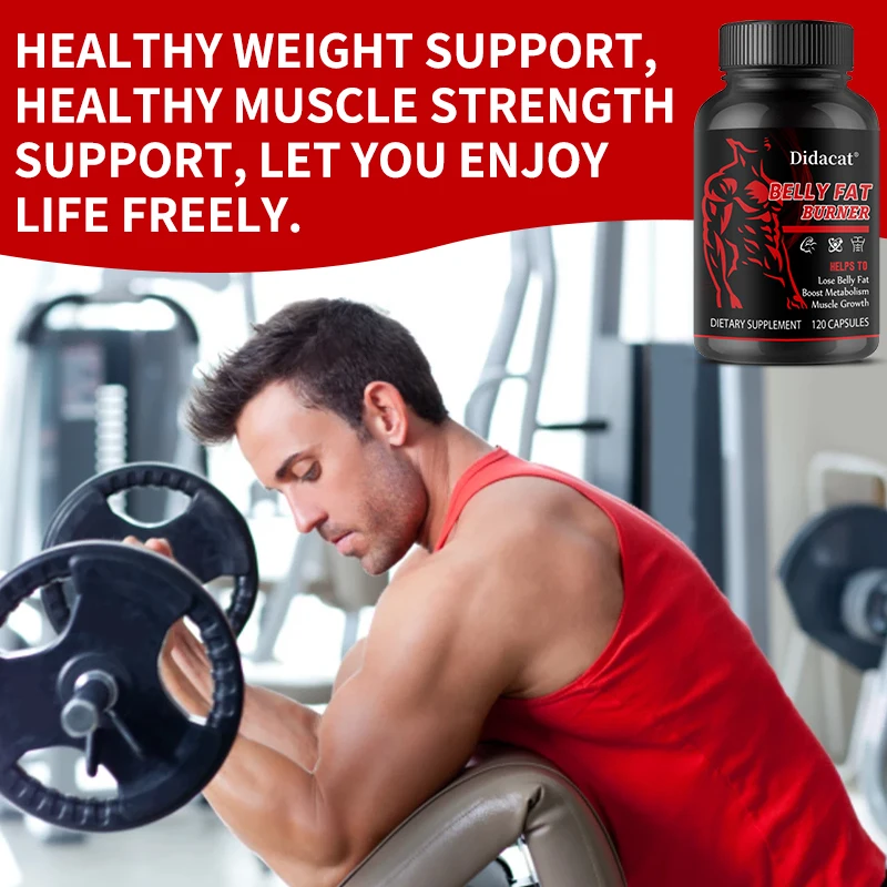 Belly Fat Burner for Men - Burn Belly Fat, Tighten Abs, Boost Muscle Growth, Caffeine Free