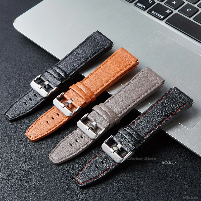 Premium 22mm Waterproof Leather Sport Wristband Replacement