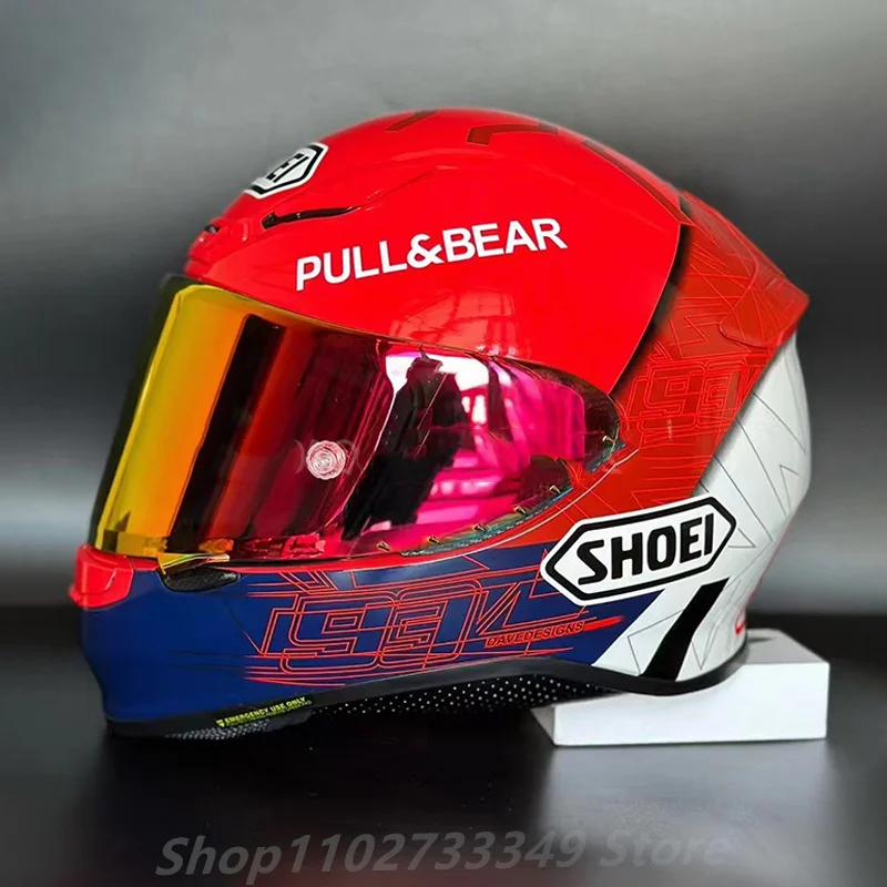 

SHOEI-Full Face Motocicleta Capacete, Motocross Racing, Equitação, Moto, Z7 93 Red shiny helmet