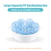 Microwave Bottle Sterilizer Set Steam Sterilizer Fits 6 Baby Bottles for Baby Bottles Pacifiers Cups Disinfect in 2-6 Minutes 2