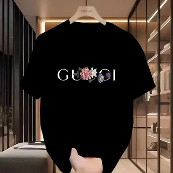 The Latest Summer Men's and Women's Printed T-shirt Pure  Harajuku Design Classic Breathable Round Neck T-shirt 1