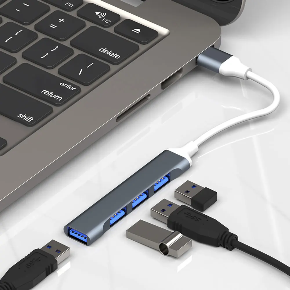 USB C HUB 3.0 Type C 3.1 3/4 Port Multi Splitter Adapter OTG USB Macbook Pro 13 15 Air M1 Pro HUAWEI nintendo PC Accessories