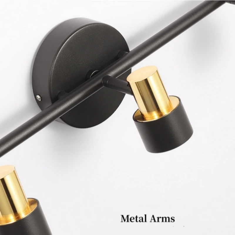 Modern LED Mirror Lamp Bathroom Mirrors Lights Vanity Lighting Black White Bedroom Lights Home Decor MR16 Led Lighting Lustre