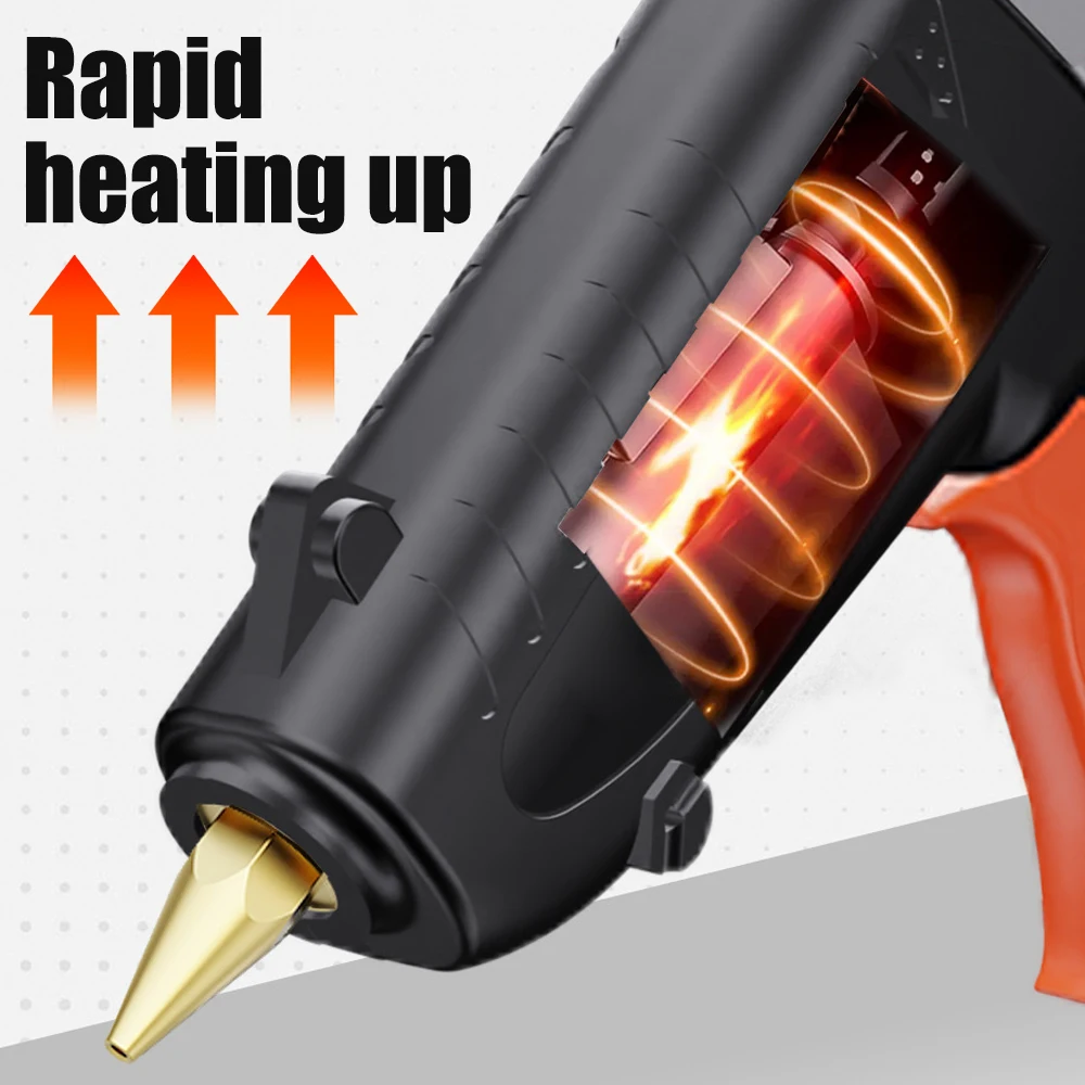 150W Household Lithium Electrothermal Glue Gun with Glue Sticks Industrial Guns Heat Temperature Thermo Electric Repair Tool 4