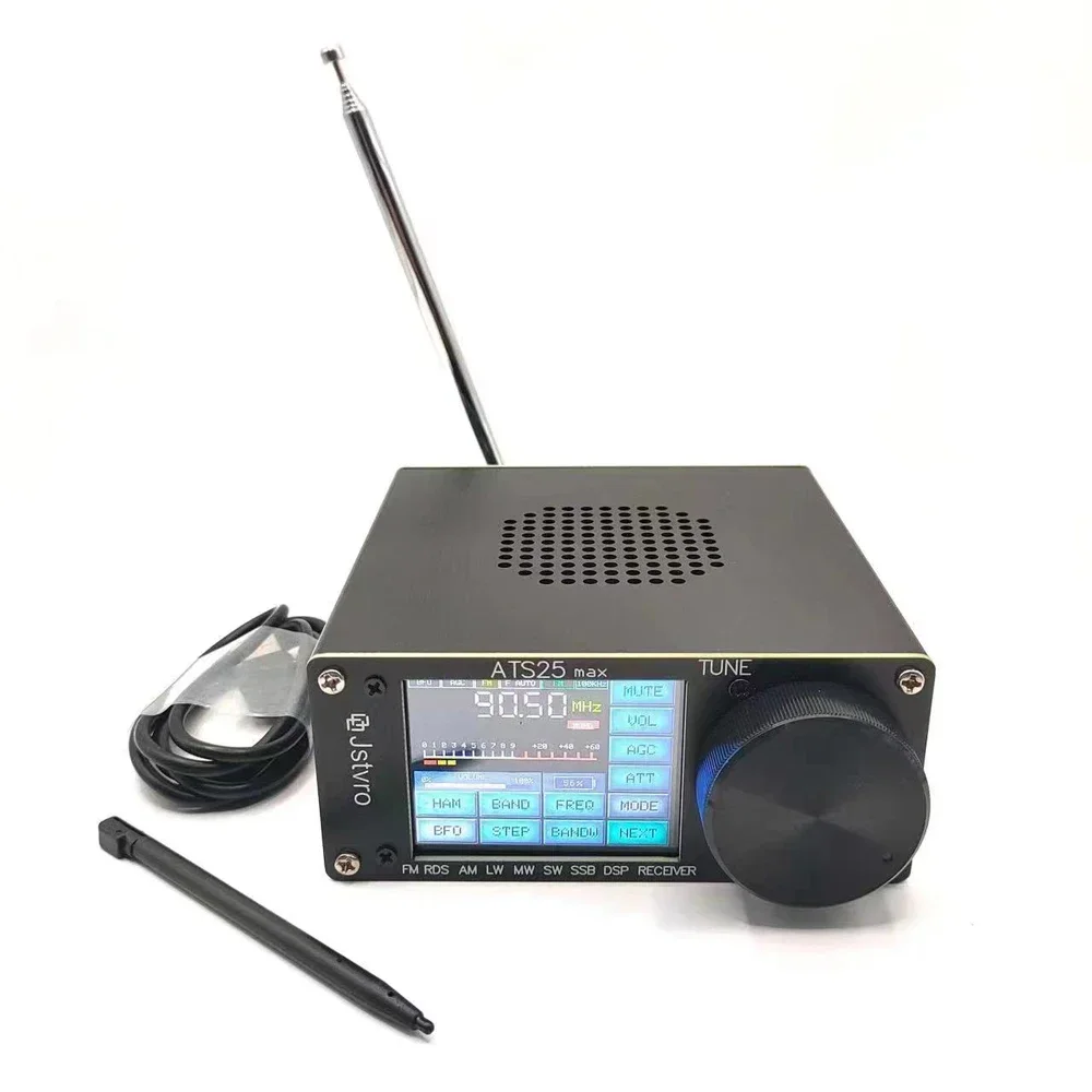 

ATS-25 Max Radios Receiver DSP Receiver Si4732 Chip with 2.8-inch HAM Frequency Modulation Radio Search Built-in 2000mAh Battery