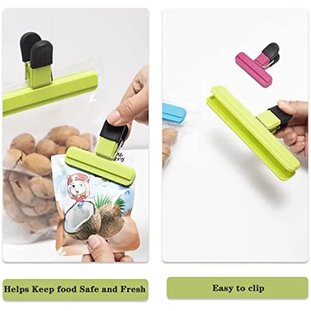 Nagy Forgács Műanyag Válogatott Méretű Élelmiszerzsák Klipek Szoros Pecsét Markolat Kávéfajtás Zsákok Kötőanyag Fájlmama Dokumentum Szervezője - Image 6