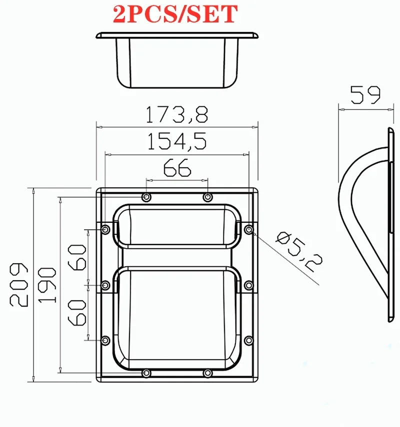 MW Audio Line Array Lautsprechergriff Subs Lautsprecherschrank, Größe 209L*174,2B*59,3H – Detail 1