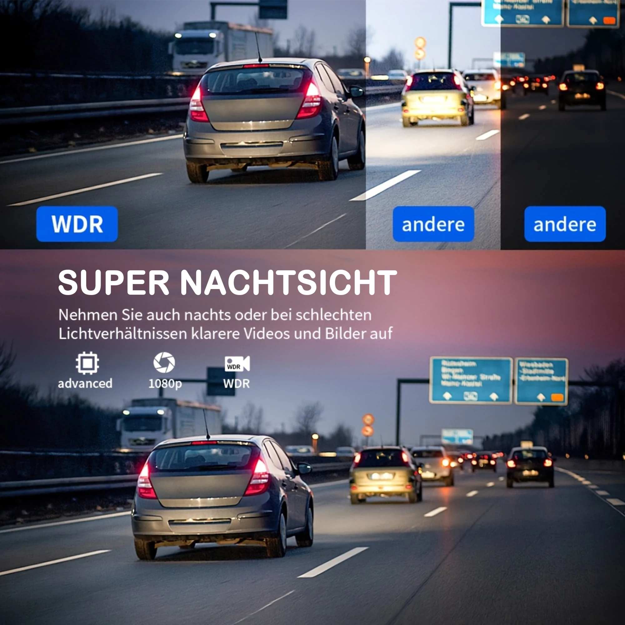 4-Channel WiFi Dash Cam System – Full HD 1080P Car DVR with Front, Rear, Left & Right Cameras, Night Vision, Loop Recording, and Hardwire Kit 5