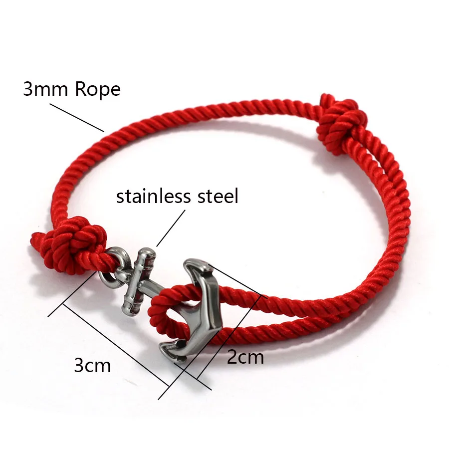 Nautical Rope Adjustable Bracelet for Men Outdoor Sports