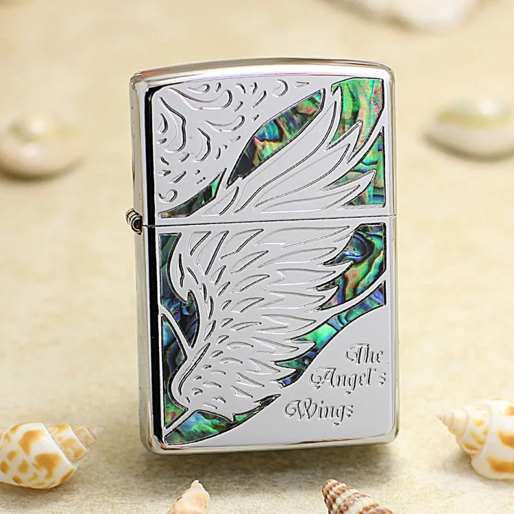 

Подлинная масляная Зажигалка Zippo ангельские крылья медная ветрозащитная сигаретная керосиновая зажигалка подарок с кодом против подделки