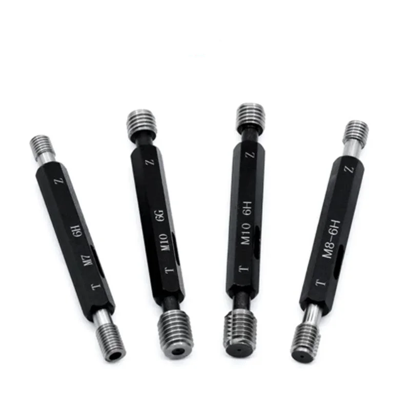 M1-M6.5 스틸 머큐리 게이지 메트릭 미세 나사 플러그 게이지 하이 퀄리티, 6H, M0.8, M0.9M1, M1.8, M2, M2.5M3M4, M5M6, M6.5, 1 개 도매