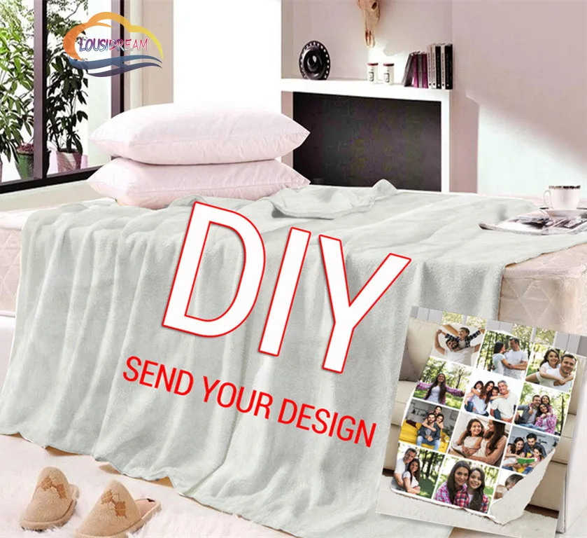 DIY Pictures Custom blanket Fashion Flannel Blanket children Christmas gift and Birthday   Warm soft sofa bed  2