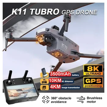 K11 Tubro GPS Drone Professionale 8K Video HD Doppia Fotocamera Fotografia Aerea 360 ° Giocattoli RC quadricottero senza spazzole per evitare ostacoli