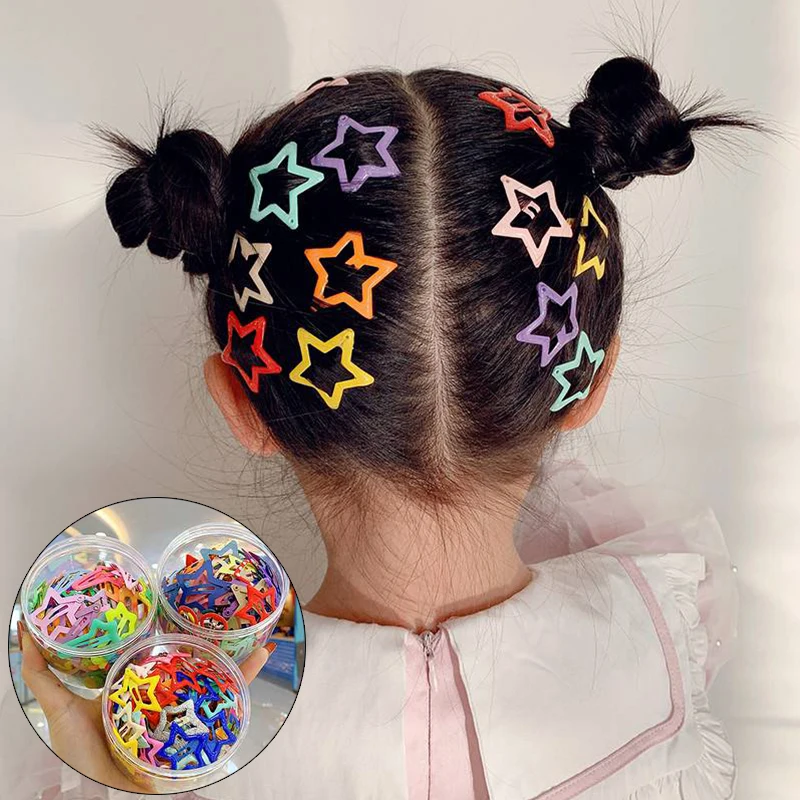 

Star Hairpins Snap Clips 25PC Hair Accessories Girls Fashion Cute Colorful Sweet