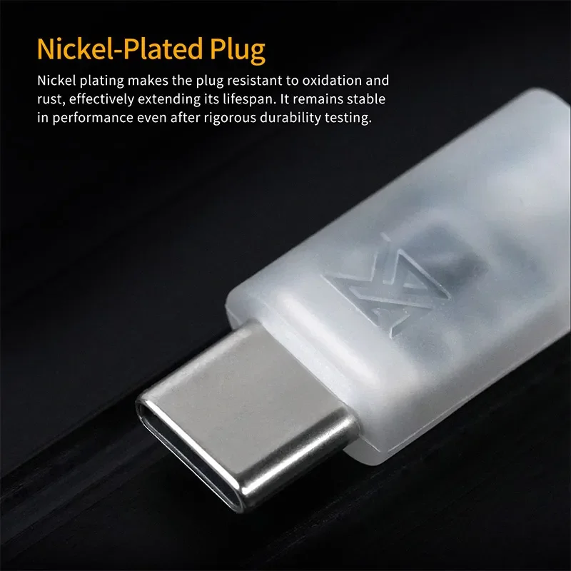 Premium Silver-Plated Upgrade Earphone Cable with Type-C Connector