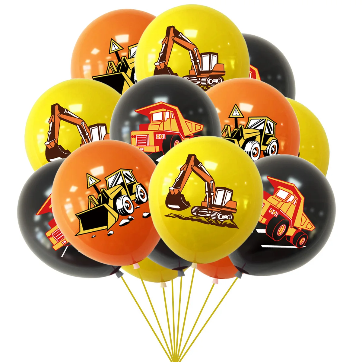 Geburtstags-Baumaschinen, Partydekorationen, Themensite, Fahrzeuge, Hintergrund, Ballonplatten, Kinder-Set, LKW, Banner, Traktor, Junge – Detail 26