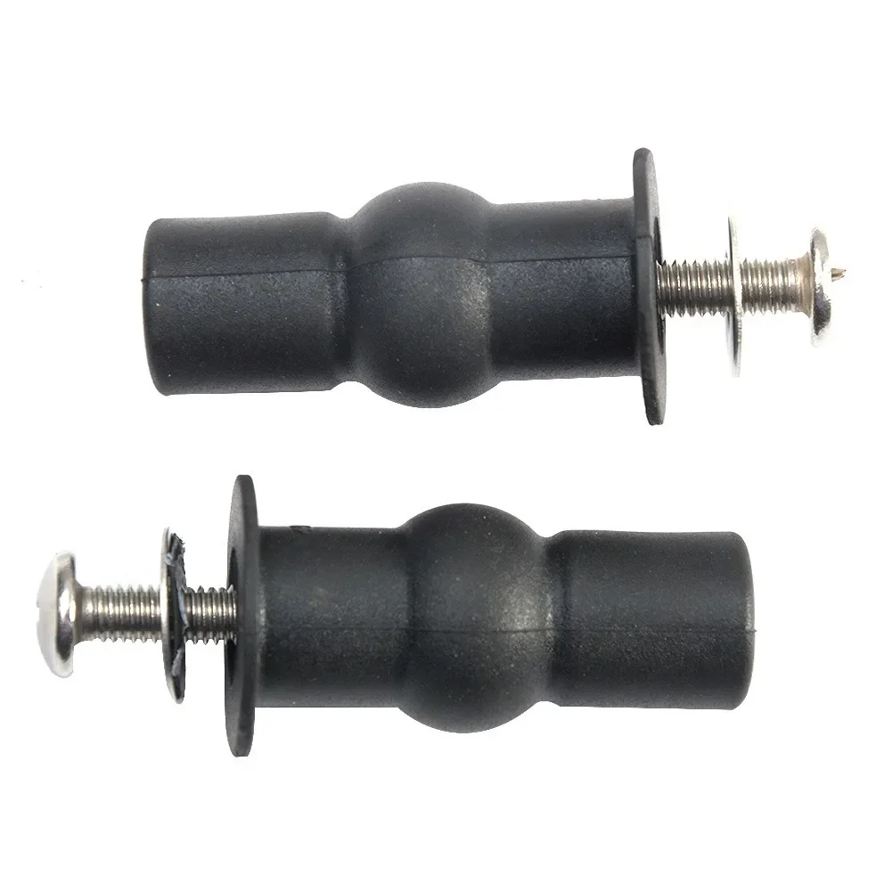 Toilet Seat Accessories Toilet Hinge Replacement Toilet Tank Fixing Kit 2pcs Black Fixing Nut Expansion Screw Screw Hinge With Thread Rubber Sleeve Stainless Steel Toilet Seat Top Universal Household