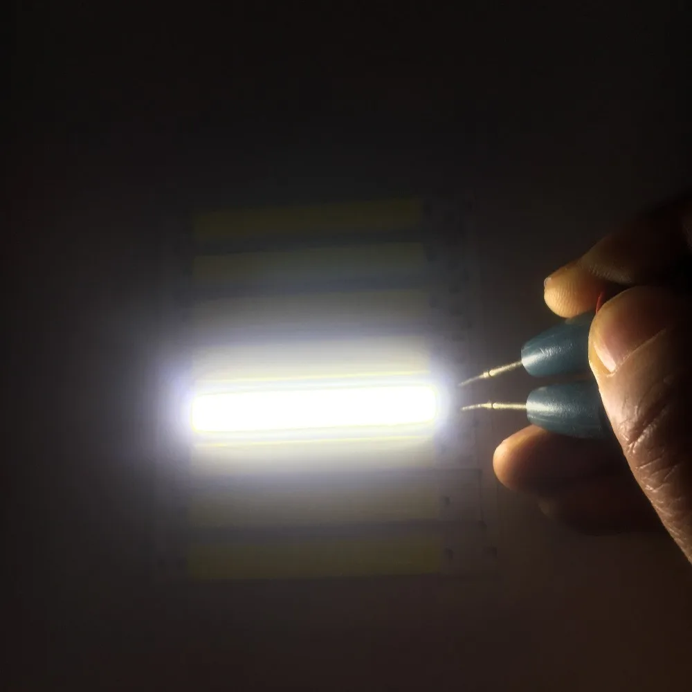 COB Strip LED ZZEL ZYEL 50pcs L61x8mm 3v 4v 1.2w 100lm Vehicle Light for Bicycle Use Module