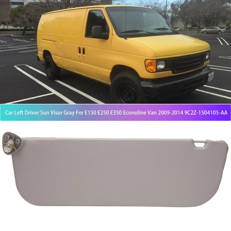 Car Left Driver Sun Visor Gray For Ford E150 E250 E350 Econoline Van