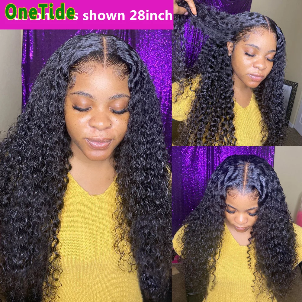 Human Hair Wigs 250 Density 13x4 Lace Frontal Deep Wave 4x4 Lace Curly For Women Brazilian Remy