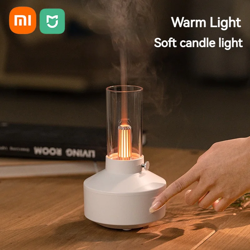 Xiaomi Mijia Humidifier Atomization Diffuser Desktop Retro Ambient Light Home Fragrance Misting Humidifier Aromatherapy air conditioner desk misting fan usb powered water cooling fan humidifier 3 wind speeds with night lamp for home air cooler fan