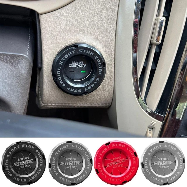 Push to Start Button Cover, Car Engine Start Button Cover Ignition  Protective Cover Anti-Scratch Universal Button Decoration Protector Ring (A)