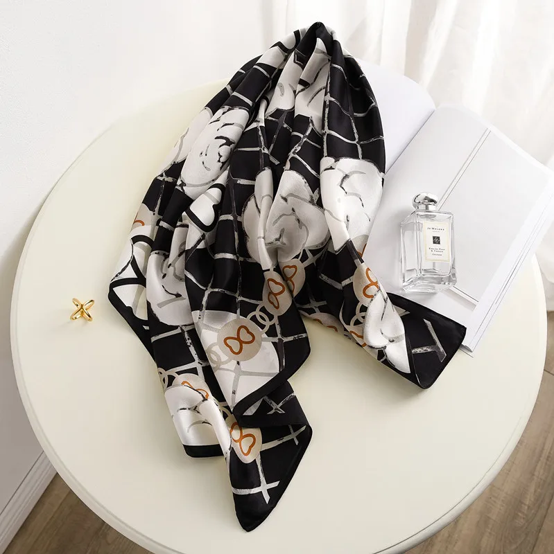 Square Scarf 90*90cm Luxury Designer Brand Silk Scarves for Chanel