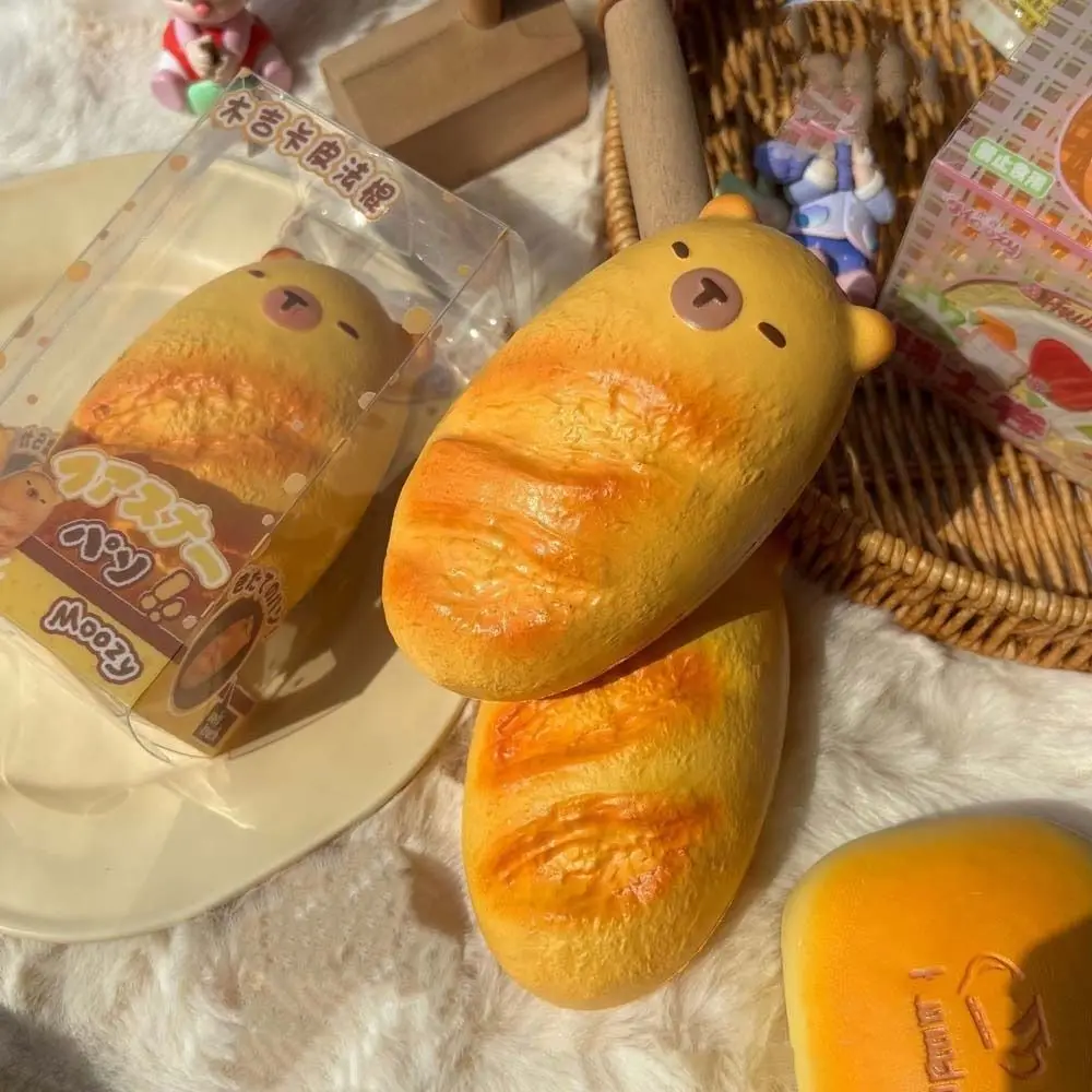 Hand Relaxing Squishy Capybara Toy Fidgets Toys Soft Rebound Bread Squeeze Toy Simulated Sticky Cake Squishy Toy Children Adult