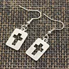hroryn New Fashion Handmade Cross Egyptian Ankh Life Symbol Flower Cross Pendants Silver Color Earrings For Womens Style 5