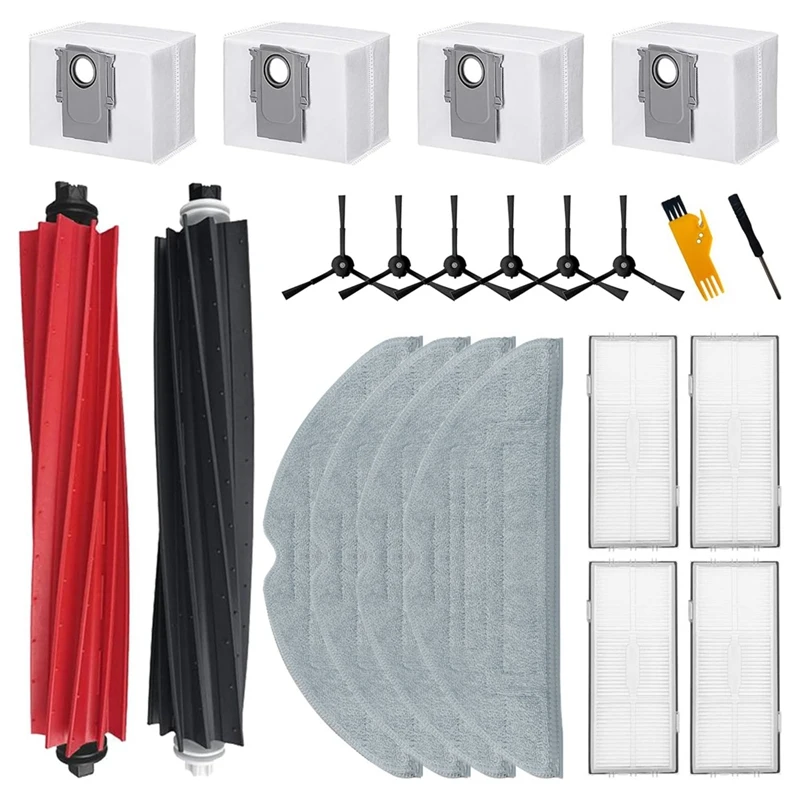 

For Roborock S8 Pro Ultra Robot Vacuum Cleaner Main Side Brush Hepa Filter Mop Cloth Dust Bags Replacement Accessories