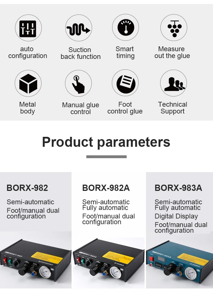 JB 983A Semi-automatic Glue Dispenser Professional Precise Digital Paste Liquid
