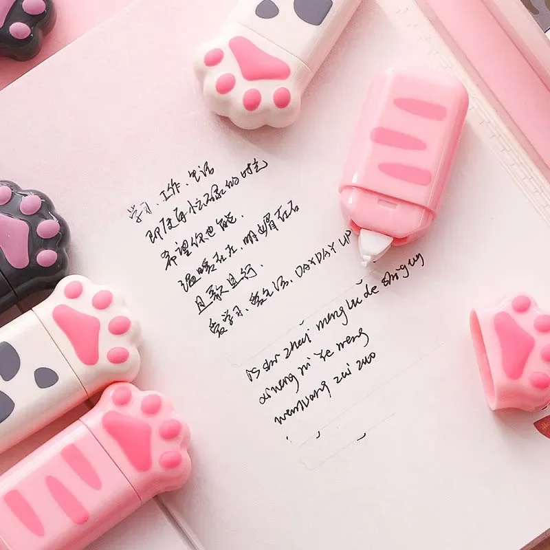 6pcs Cat Claw Mini Correction Tape Kawaii White Out Corrector Stationery correction tape