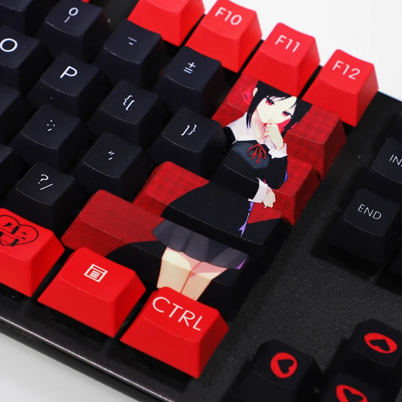 Chaves Conjunto Anime Design Personalizado Keycaps Kaguya-sama Amor é Guerra Shinomiya Kaguya Tema para Teclado Mecânico Pbt Cereja 108 - Imagem 3