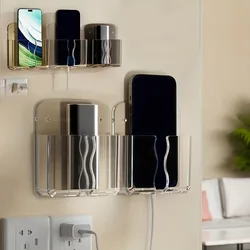Universal Wall - Mounted Phone and Remote Organizer - Charging Dock and Storage Holder (1)