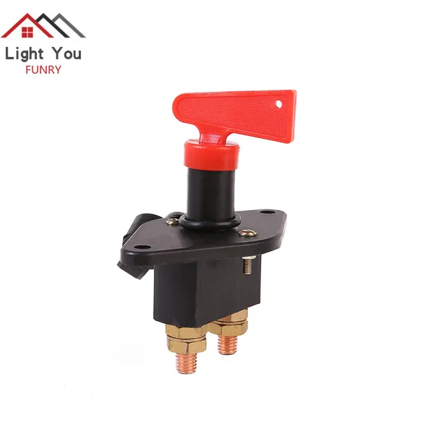 24V300A Car Power Main Switch Battery Switch Anti-Leakage Small Knife Power Off Switch Pure Copper