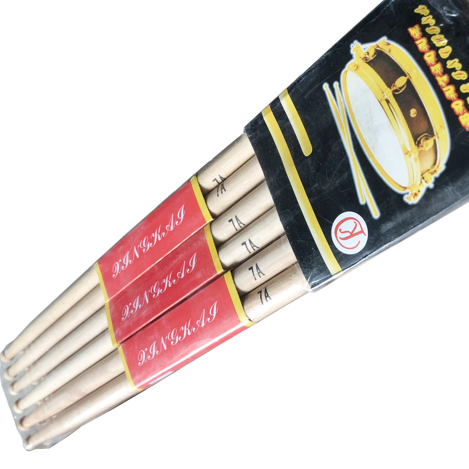 7a 12 Pairs Maple Wood Oval Tip Drum Sticks Drumsticks Drumstick 16