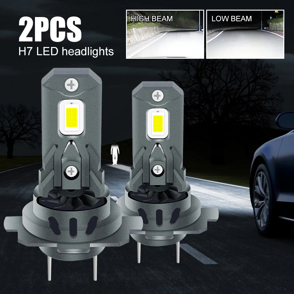 

120W 6000K Car H7 LED Headlight High Power 12V 18000LM Auto Fog Light Automobile Diode Lamp Accessories With Cooling Fans