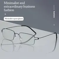 Lunettes de lecture d'affaires pour hommes, lunettes anti-lumière bleue, monture en alliage de titane, hypermétropie, presbytie, délinquants 1