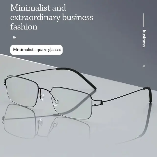 Lunettes de lecture d'affaires pour hommes, lunettes anti-lumière bleue, monture en alliage de titane, hypermétropie, presbytie, délinquants 1
