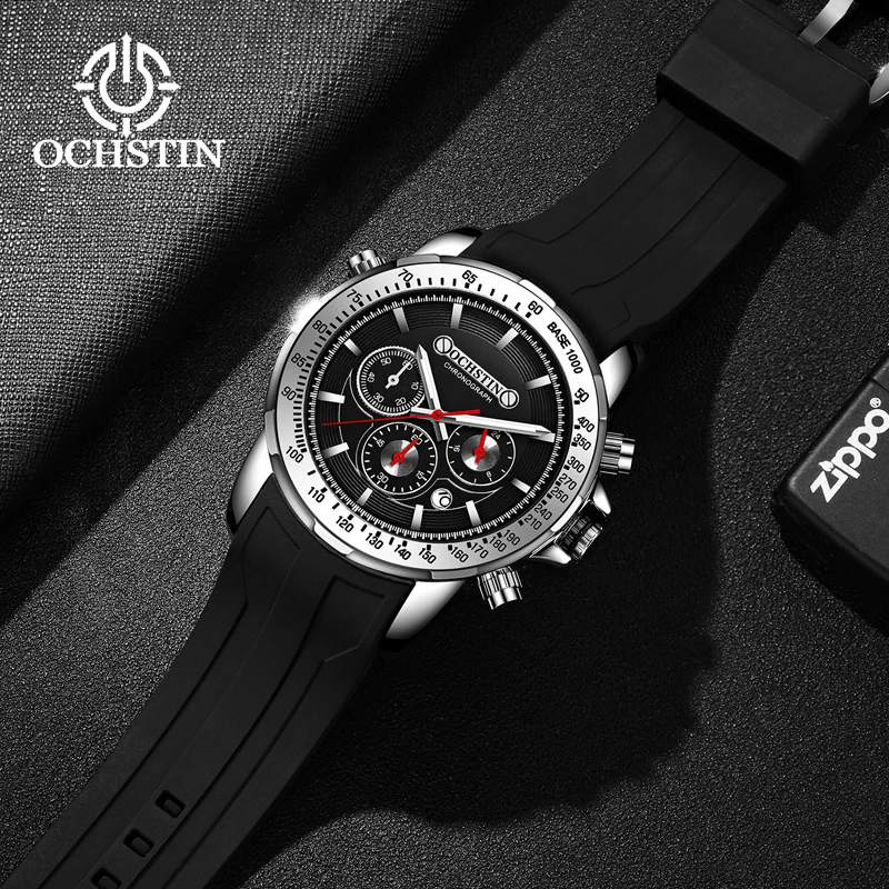 OCHSTIN2024 new creative nylon series trend style men's quartz watches multifunction quartz movement men's watches