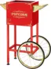 Popcorn Machine - 3-Gallon Antique Popper with Cart, 8oz Kettle, Old Maids Drawer, Warming Tray, and Scoop by Great 6