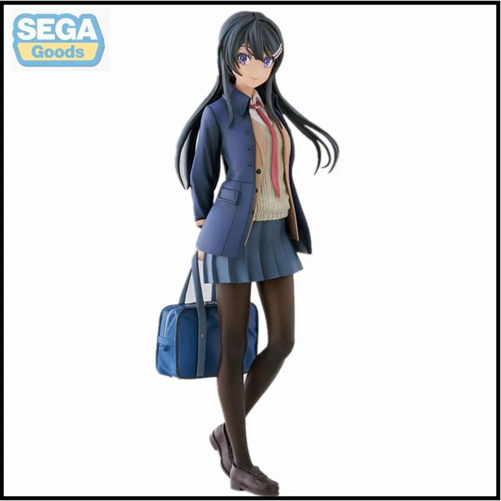 

In Stock Original Anime AOBUTA ODEKAKE LUMINASTA Sakurajima Mai PVC Action Figure Collector Toys for Children Model 18cm