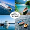 Elastic Mooring Rope Marine Anti-collision Rope 4FT Dock Line with Stainless Hook Adjustable Anchor Boat Ropes Surfing Bungee 6