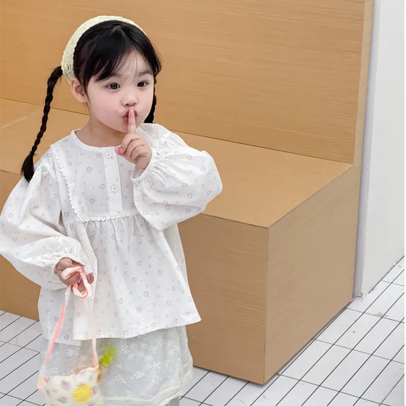여아 셔츠, 인형 셔츠, 봄 여름 스타일리쉬 의상, 매우 예쁜 셔츠, 2026년 신상 아동용 긴팔 상의