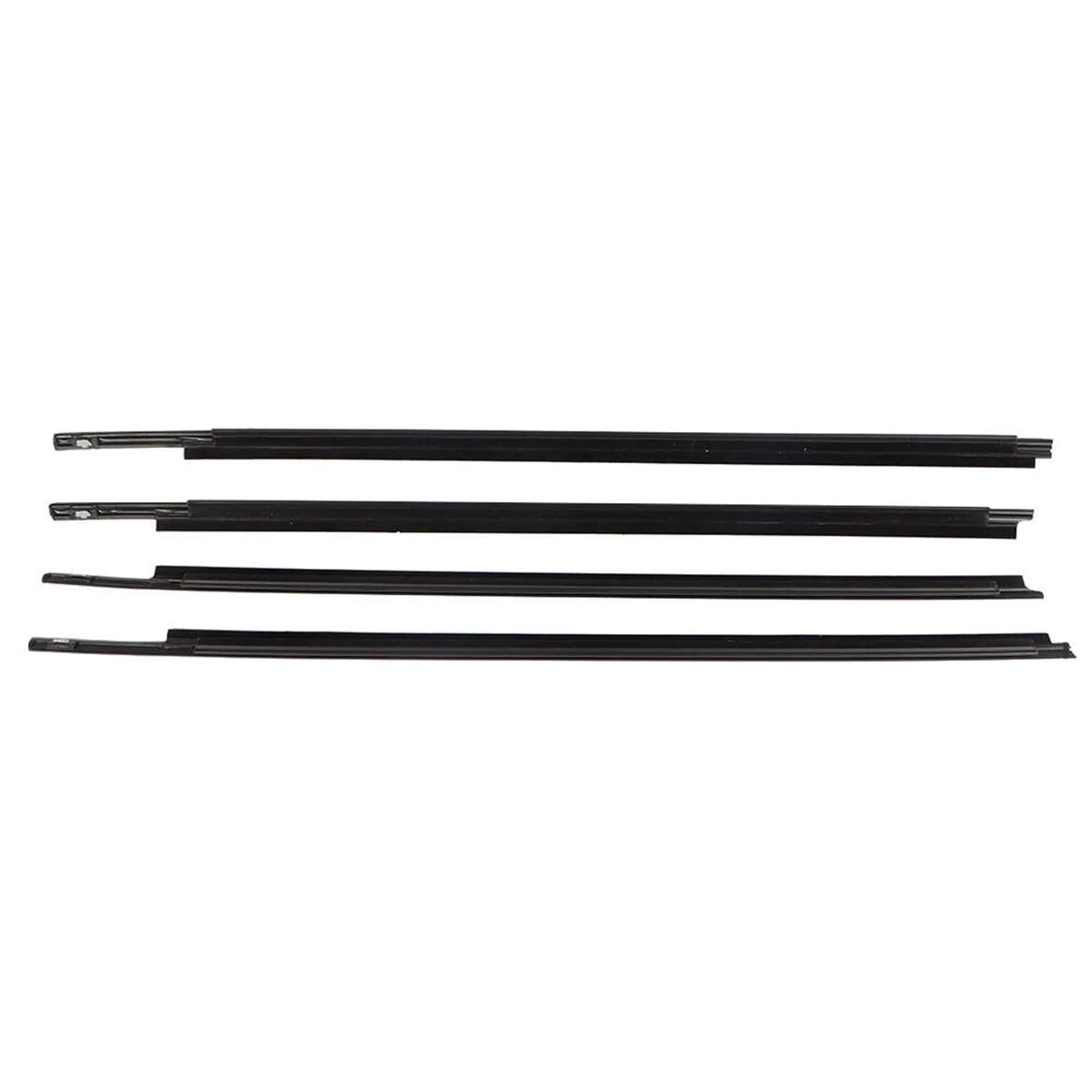 4PCS Car Outer Windows Rubber Weatherstrip Waterproof Pressure Strip Sealing Belt Moulding Trim For Toyota Sequoia 2008 -