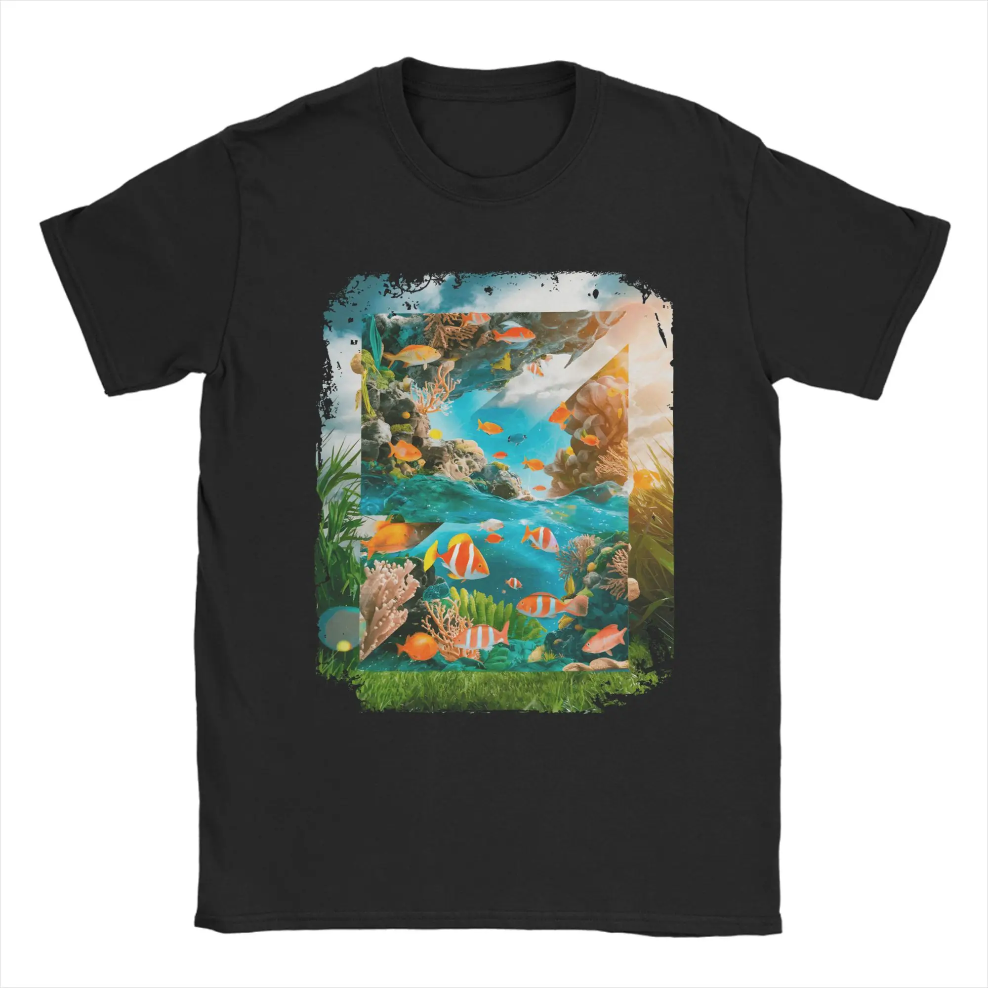 Frutiger Aero Men's Fashion Collection: Comfy & Stylish 100% Cotton Crew Neck Short Sleeve T-Shirt
