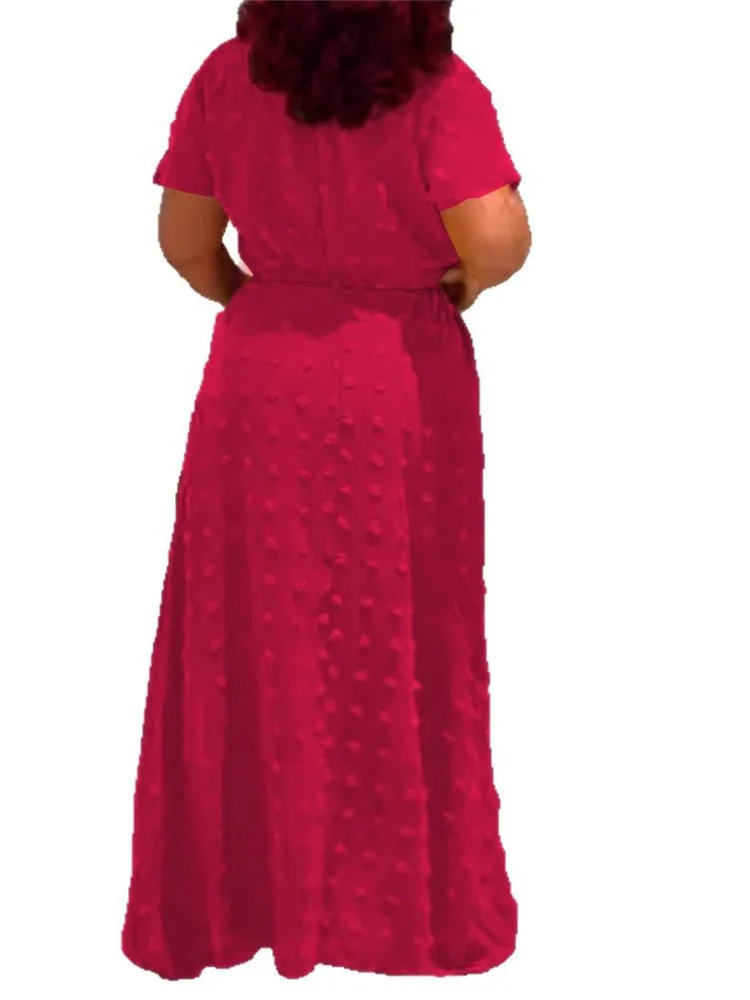 Wmstar Plus Size Dresses for Women 2025  Flower Print Elegant Holiday Summer Clothes Maxi Dresses Bandage Wholesale Dropshipping