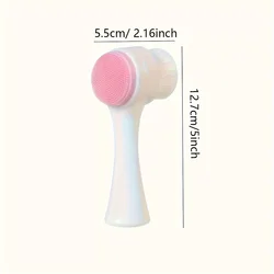 Silicone Pet Paw Cleaner & Massage Brush - Dual-Sided Grooming Tool for Healthy Coats and Claws (Pink)